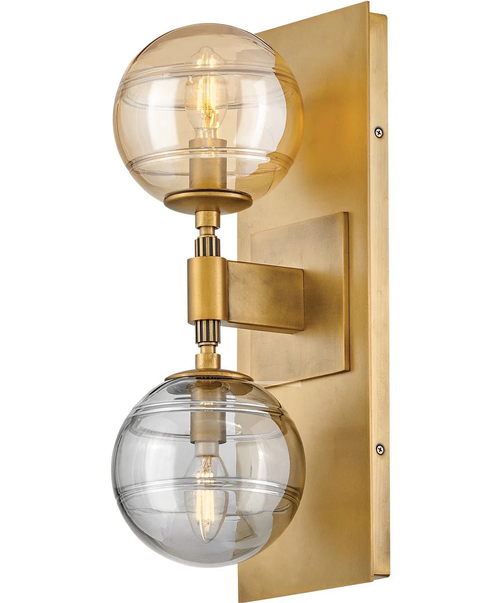 Oberon 2-Light Medium Two Light Sconce in Heritage Brass - Image 4