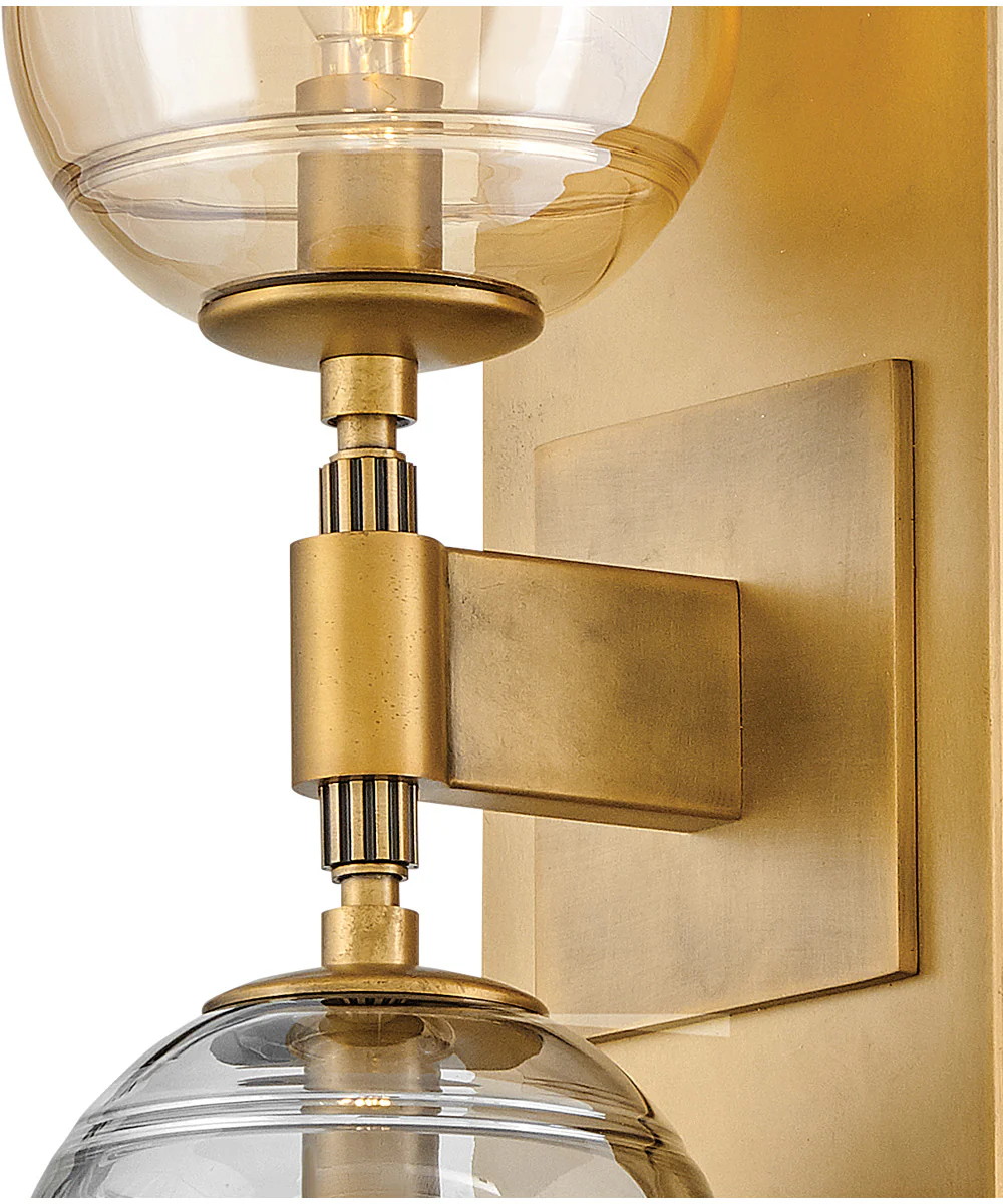 Oberon 2-Light Medium Two Light Sconce in Heritage Brass - Image 6