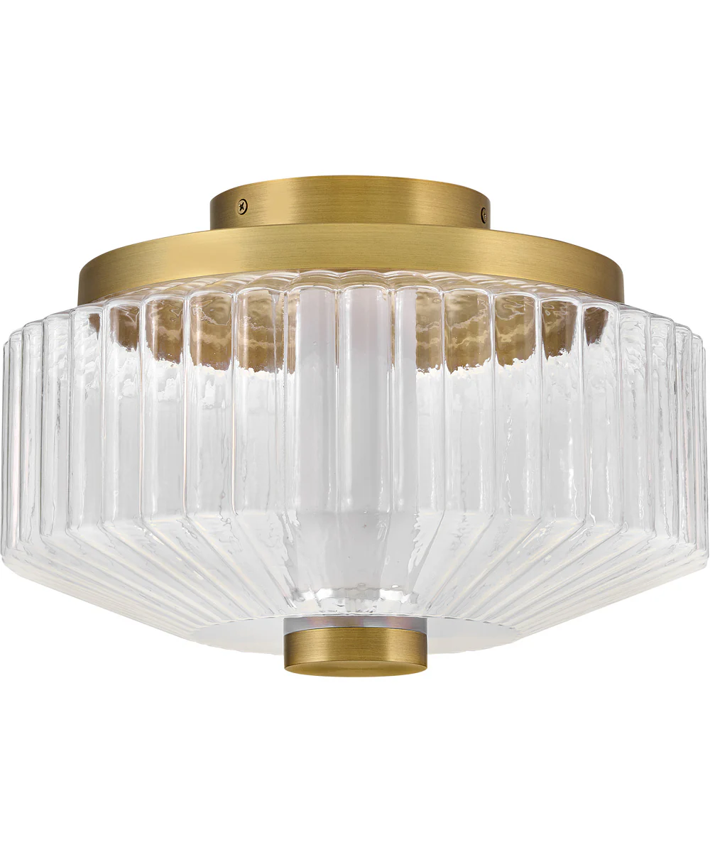 Reign LED-Light Small LED Flush Mount in Lacquered Brass - Image 2