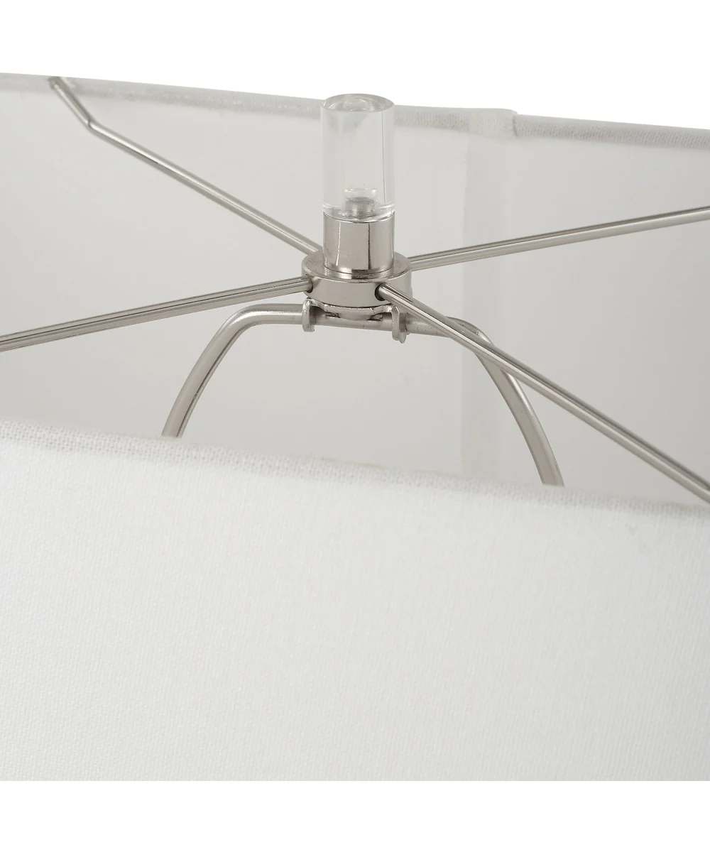 Free Flowing Nickel Table Lamp - Image 6