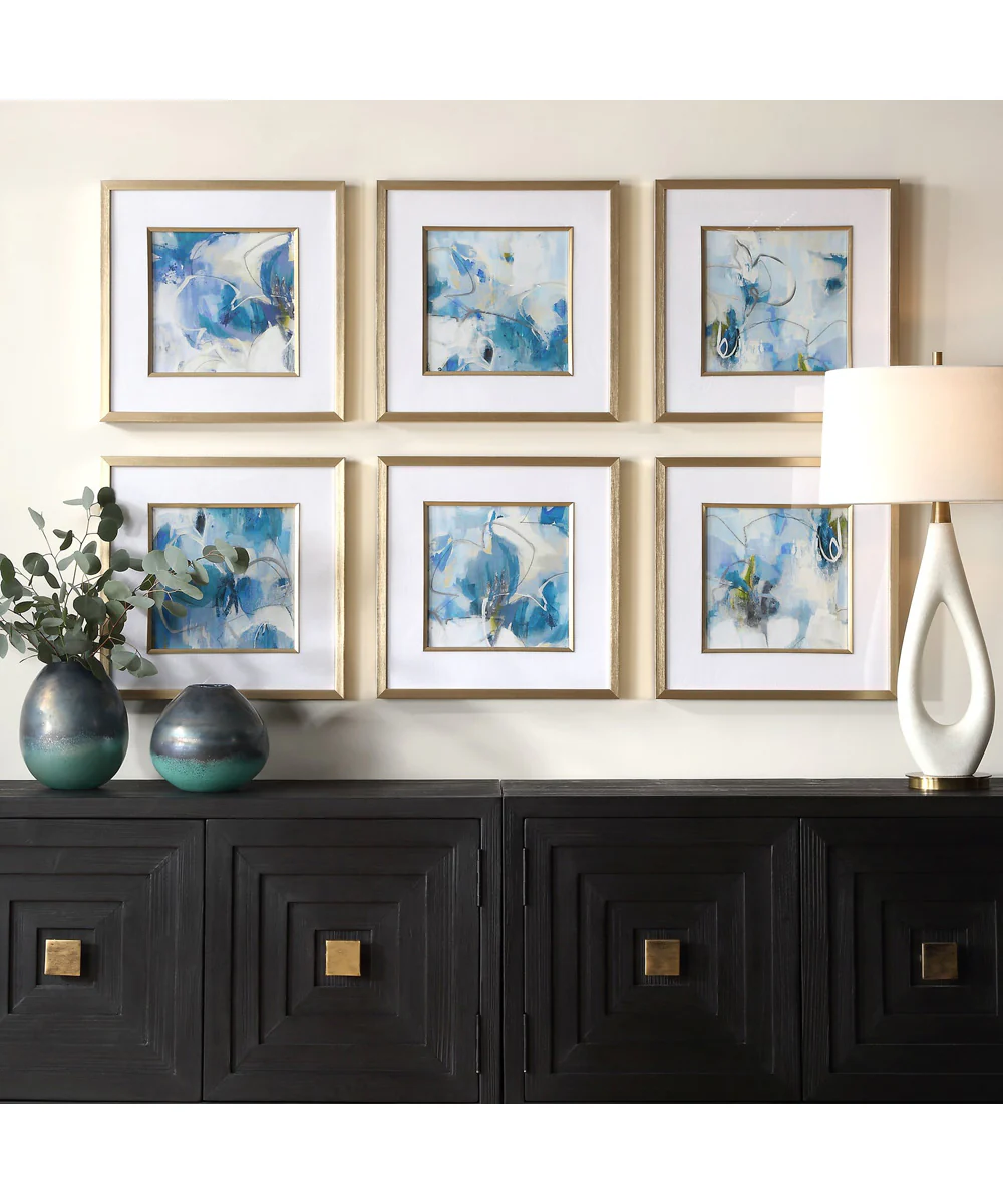 Fresh Start Blue Abstract Prints, Set of 6 - Image 2
