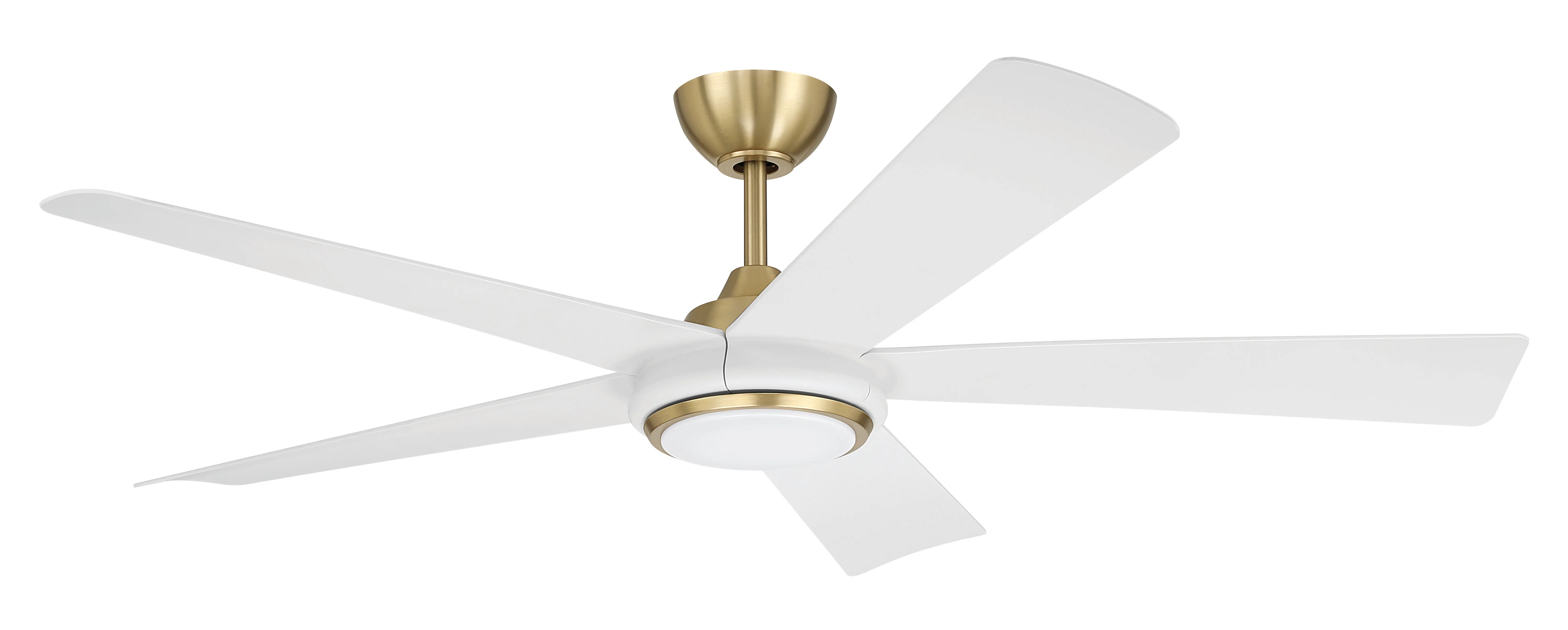 Frye 52" 5-Blade Indoor ceiling Fan 1-Light Fan Satin Brass