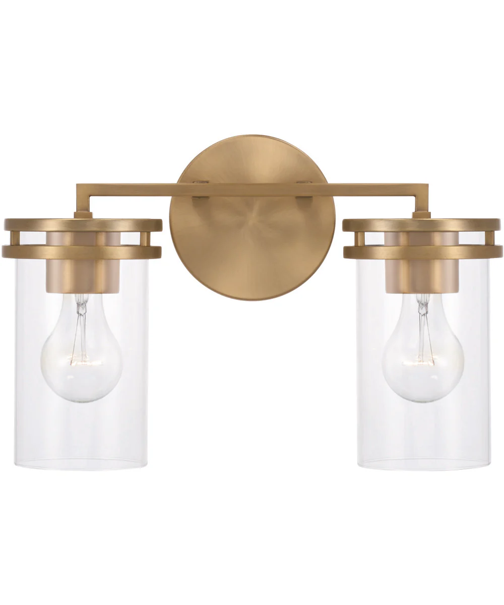 Fuller 2-Light Vanity Aged Brass - Image 5