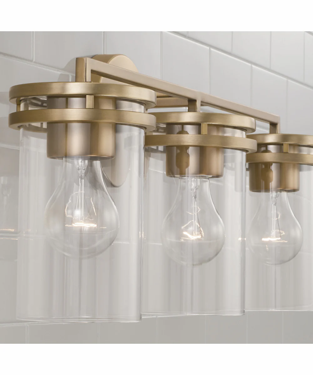 Fuller 3-Light Vanity Aged Brass - Image 3