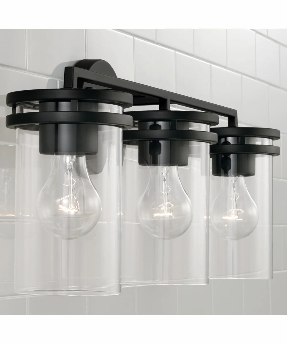 Fuller 3-Light Vanity Matte Black - Image 3