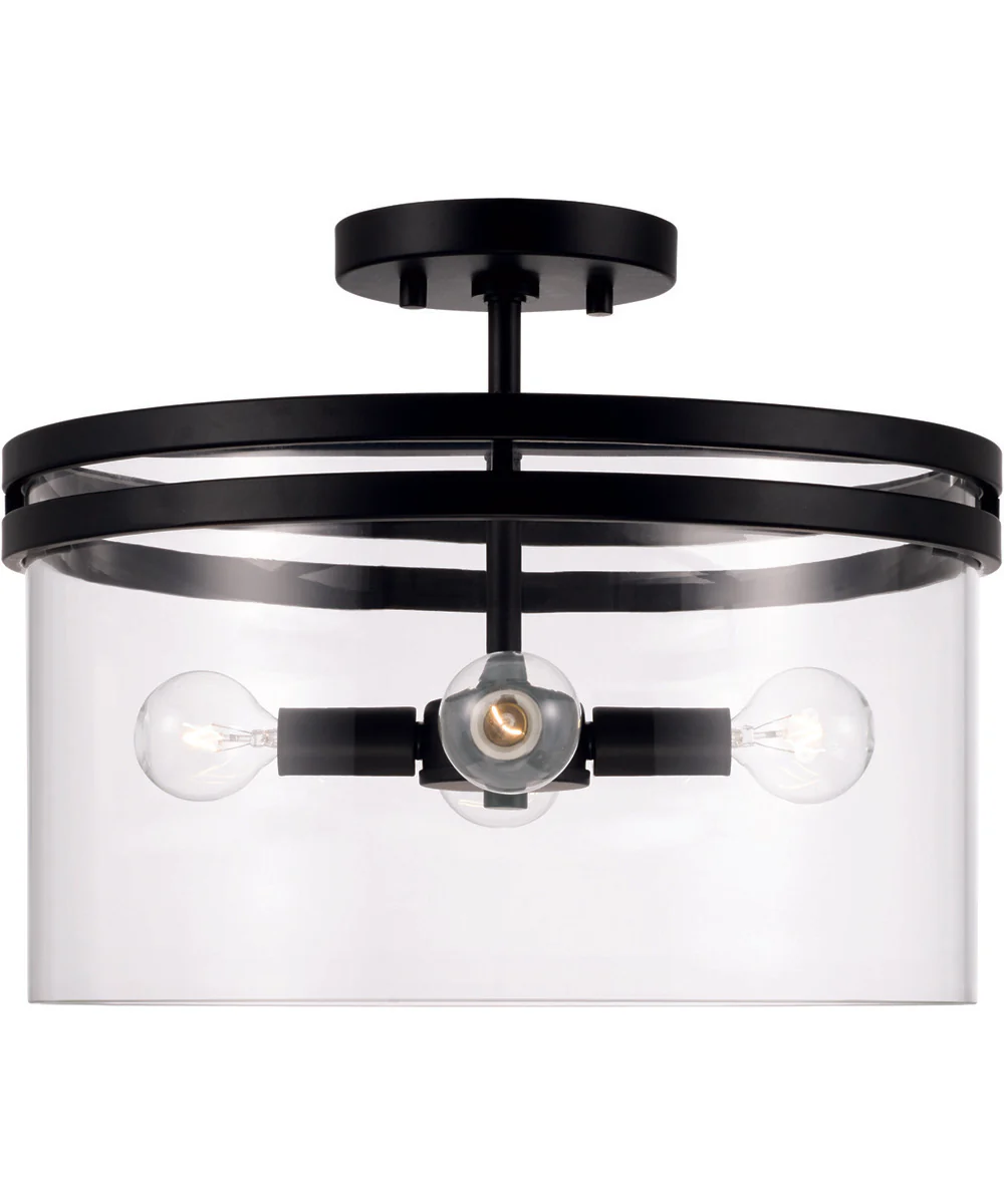 Fuller 4-Light Semi-Flush Matte Black