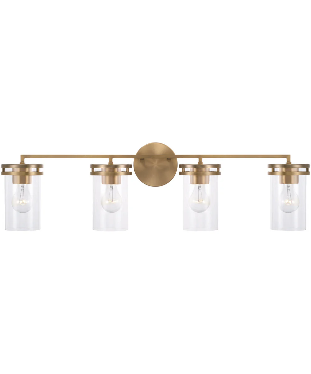 Fuller 4-Light Vanity Aged Brass - Image 5