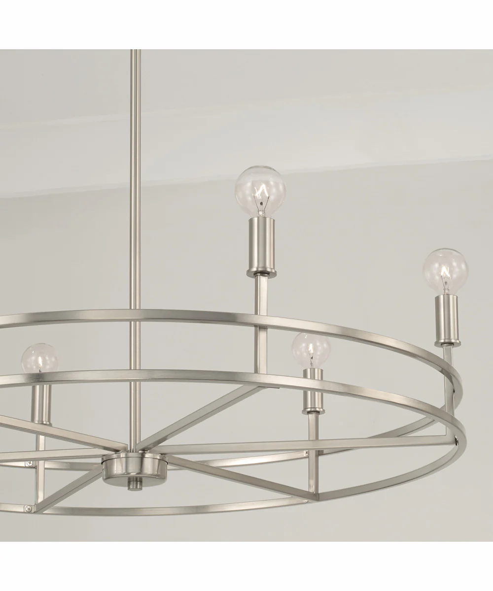 Fuller 6-Light Chandelier Brushed Nickel - Image 3