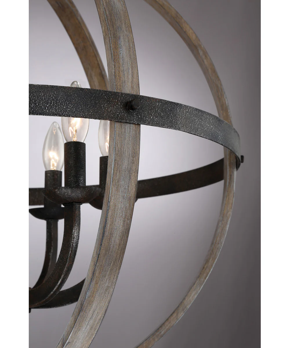 Fusion 6-light Pendant Rustic Black - Image 6