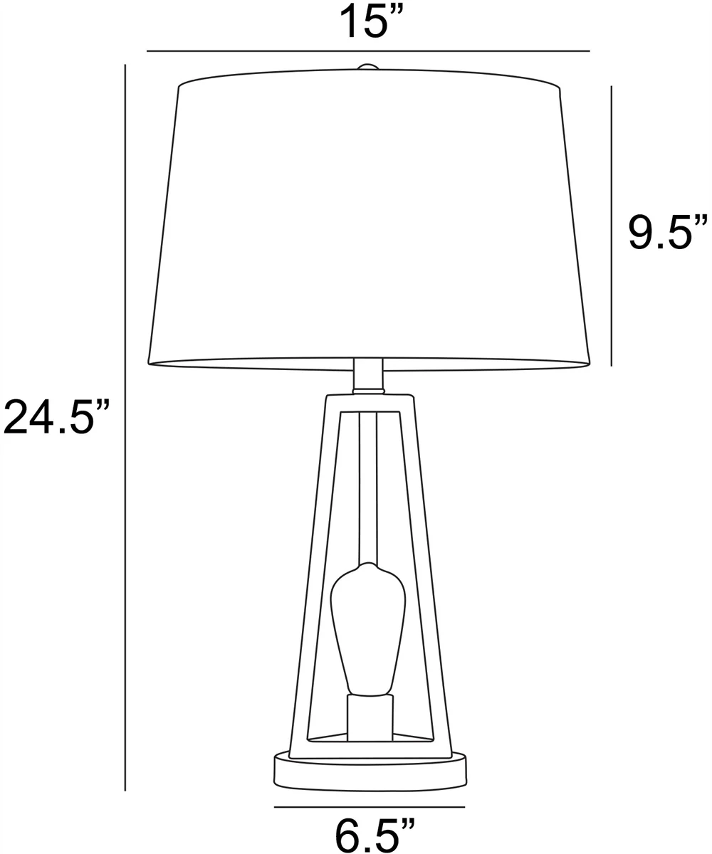 Galini 1-Light 2 Pack-Table Lamp With N.Light Black/Oatmeal Shade - Image 4