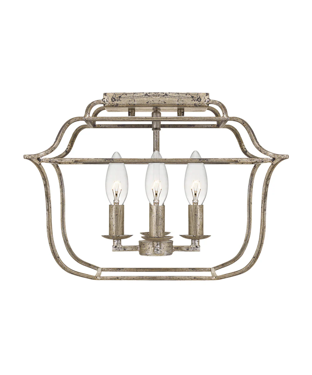 Gallery 4-light Semi Flush Mount Century Silver Leaf - Image 5