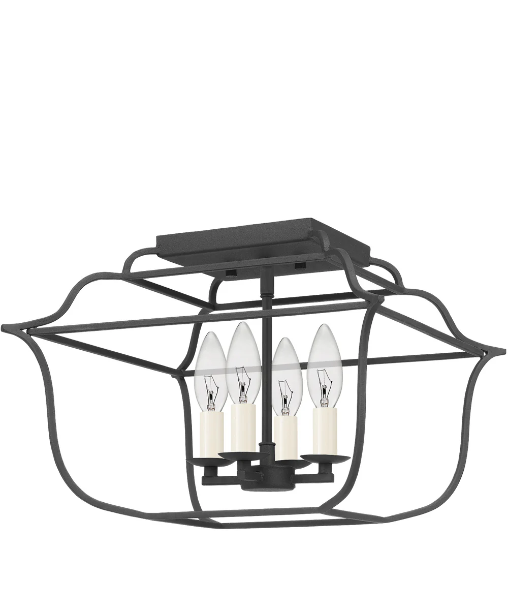 Gallery 4-light Semi Flush Mount Royal Ebony - Image 3