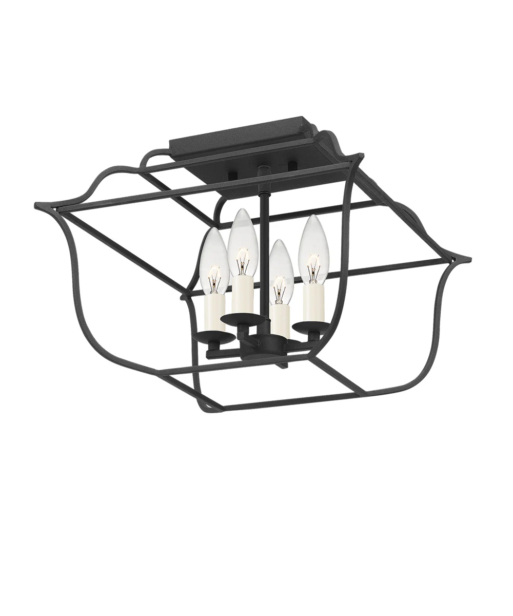Gallery 4-light Semi Flush Mount Royal Ebony - Image 4