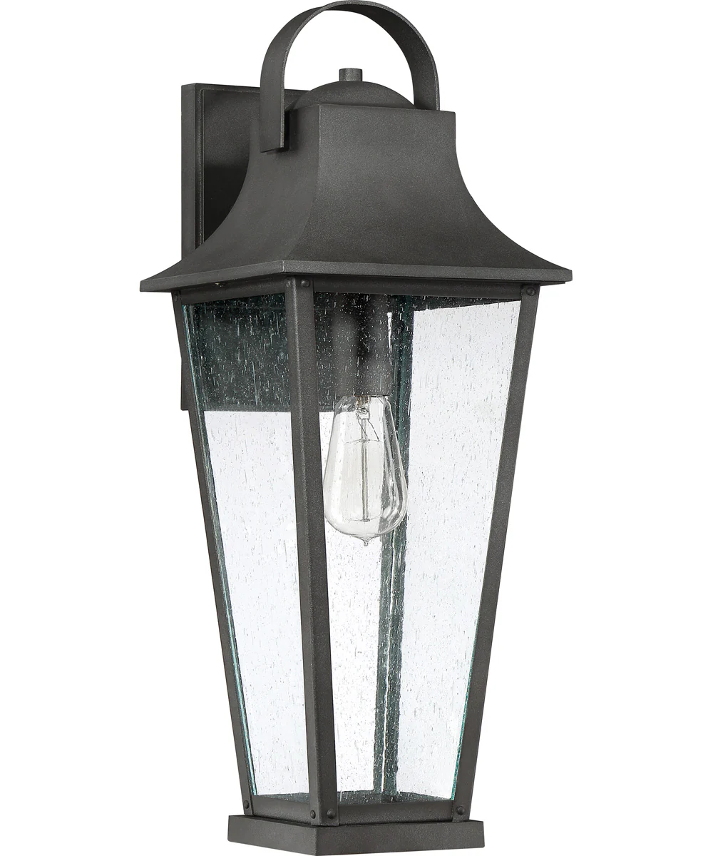 Galveston Large 1-light Outdoor Wall Light Mottled Black - Image 3