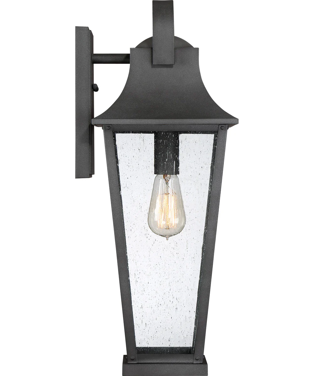 Galveston Large 1-light Outdoor Wall Light Mottled Black - Image 5