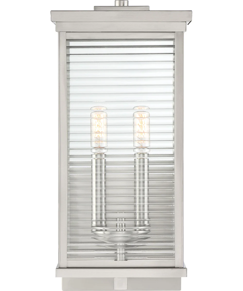 Gardner Large 2-light Outdoor Wall Light Stainless Steel - Image 4