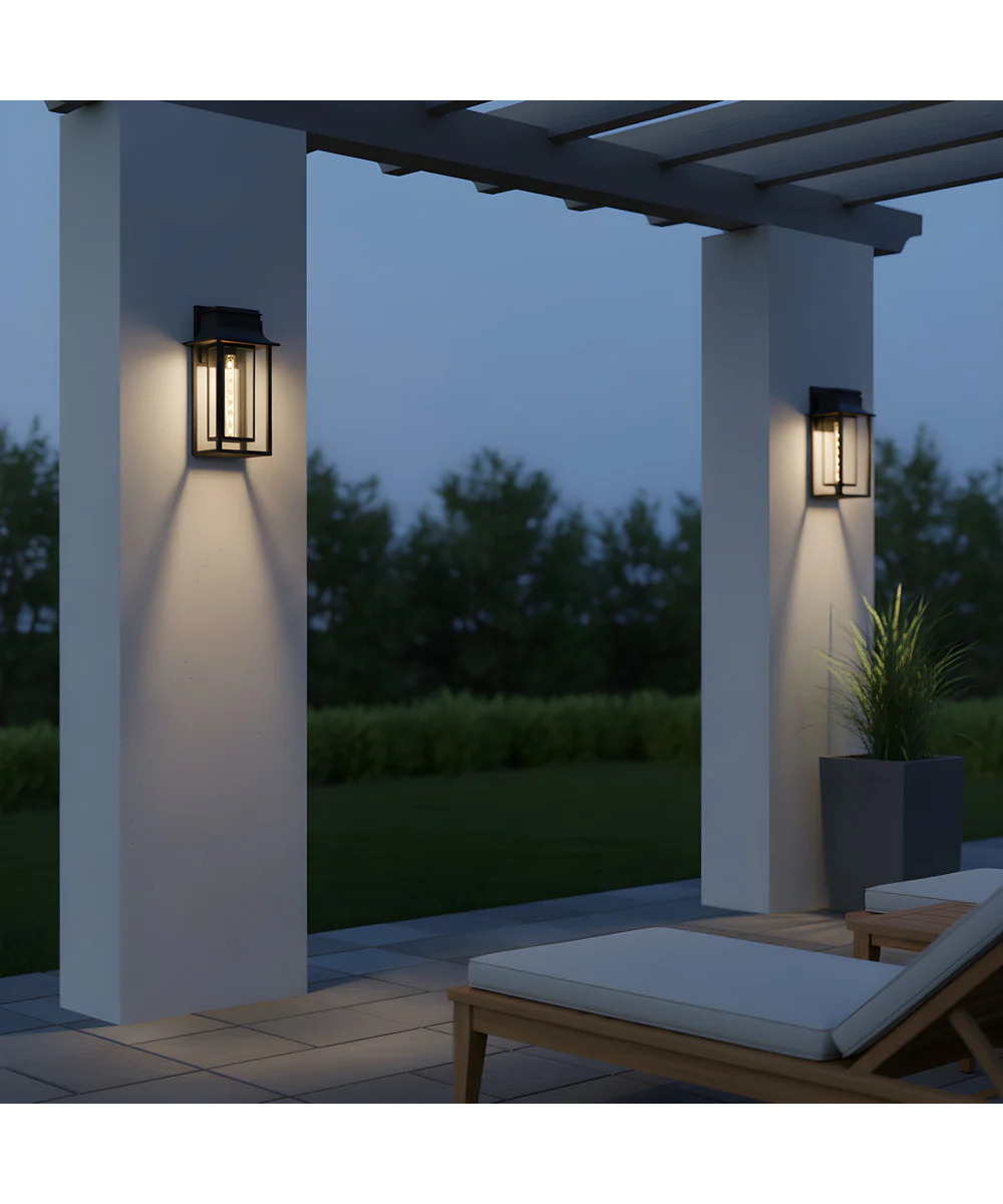 Garner 1-light Outdoor Wall Light Matte Black - Image 3
