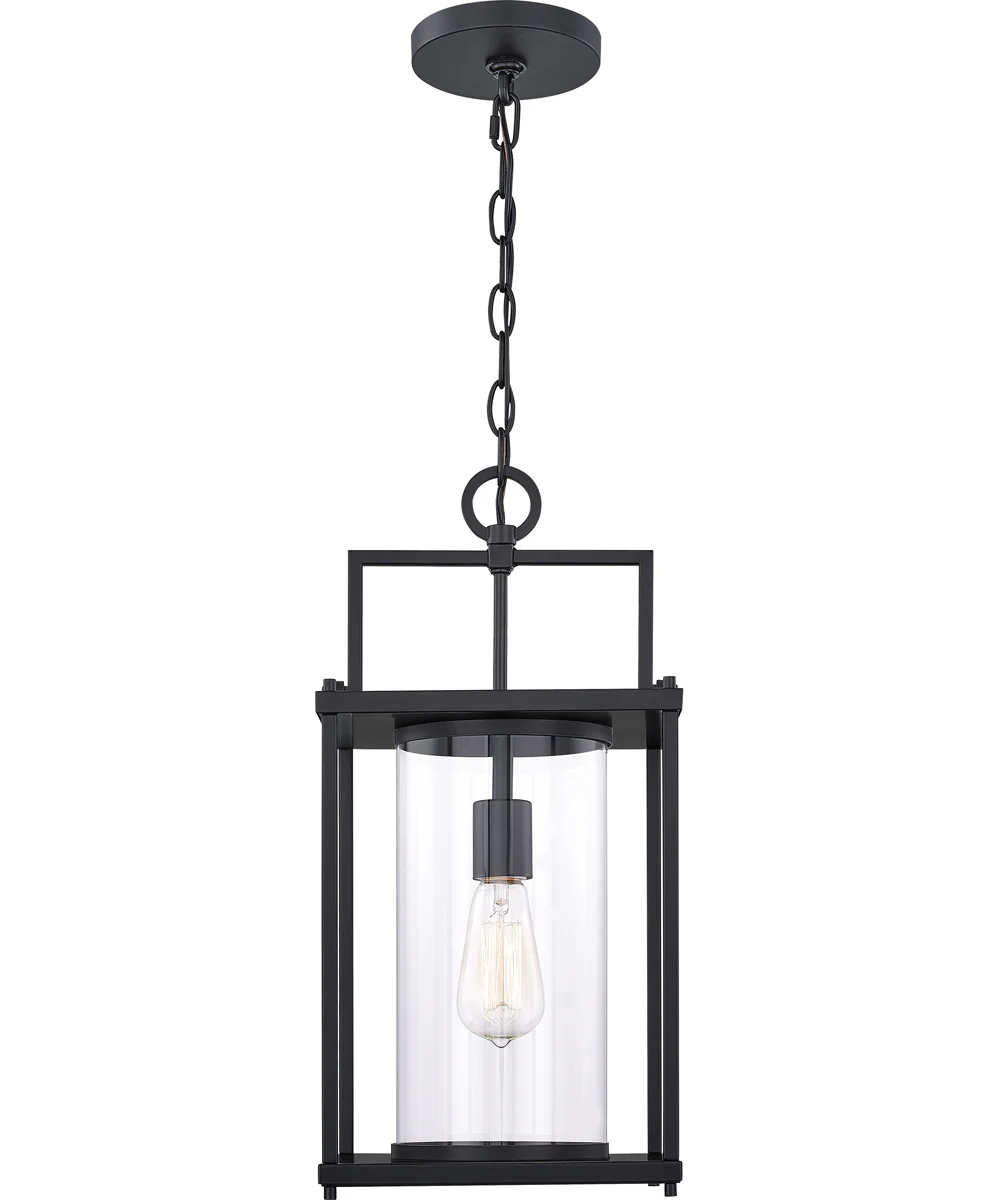 Garrett Large 1-light Outdoor Pendant Light Matte Black - Image 4