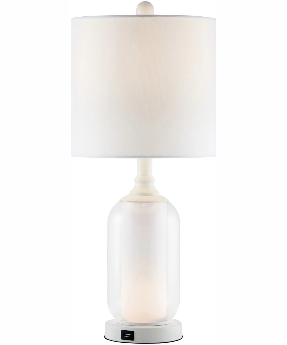 Garton 1-Light 2 Pack-Table Lamp With Nite White/White Shade - Image 5