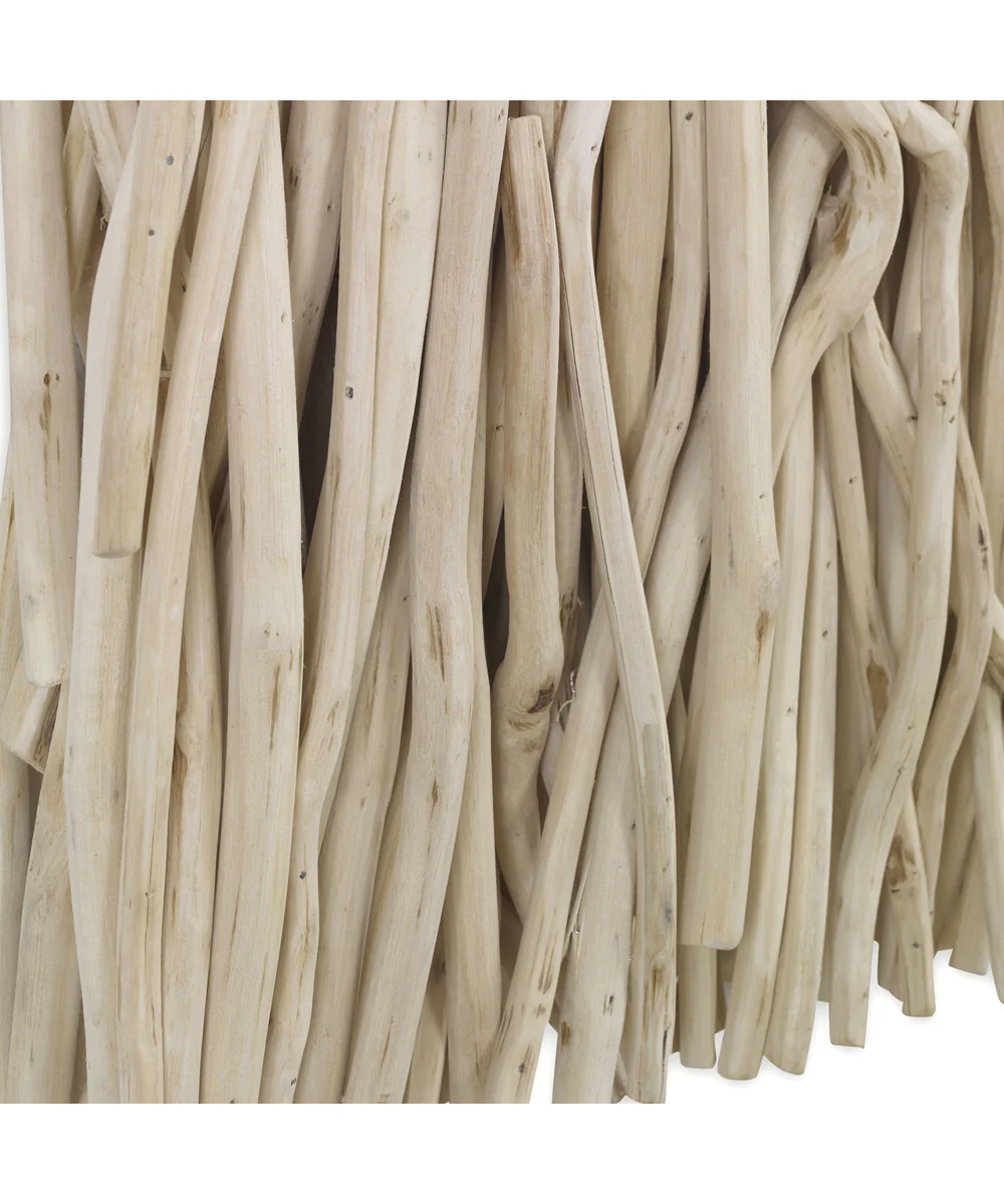 Gathered Teak Square Bleached Wood Wall Decor - Image 4