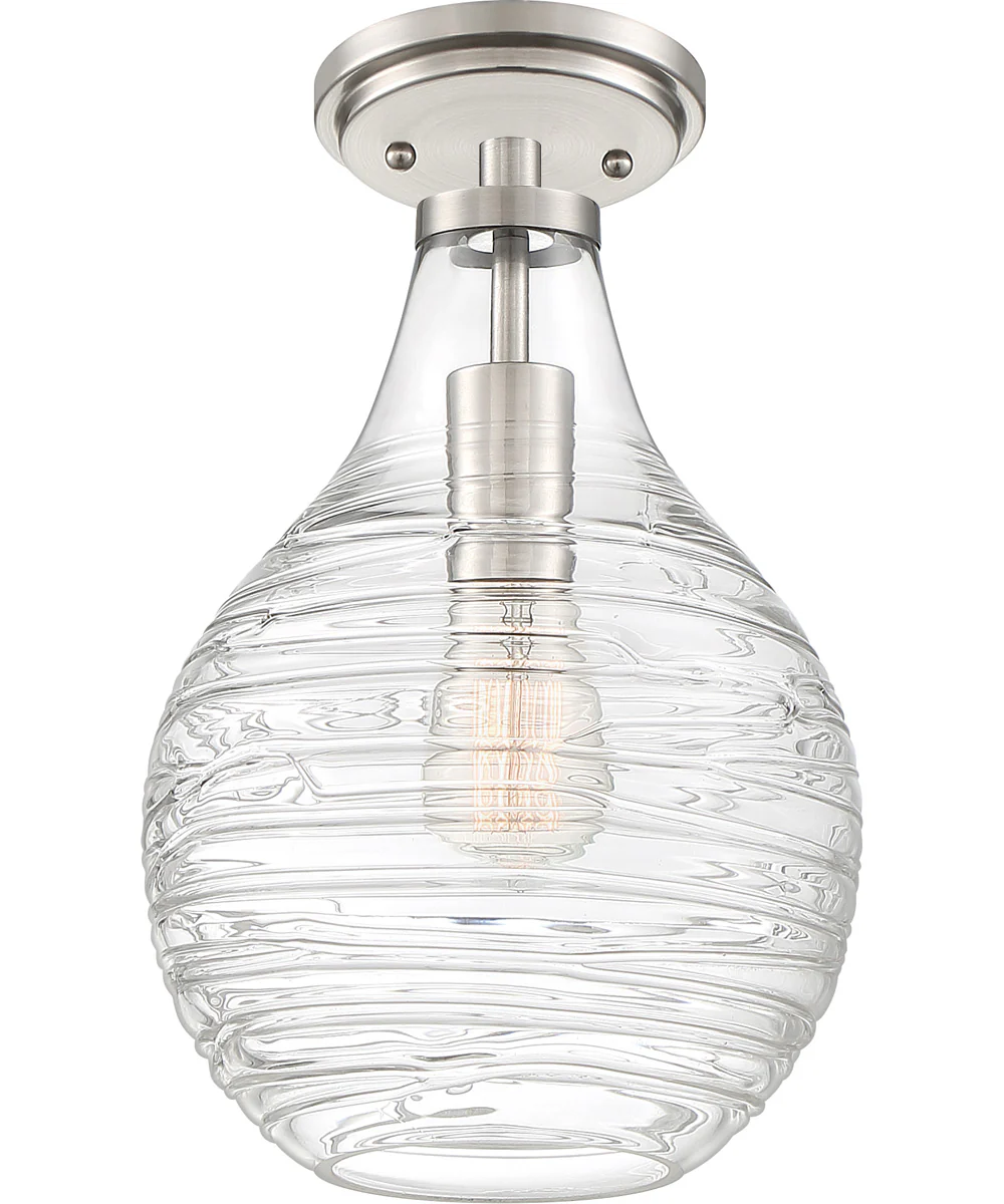 Genie 1-light Semi Flush Mount Brushed Nickel - Image 2