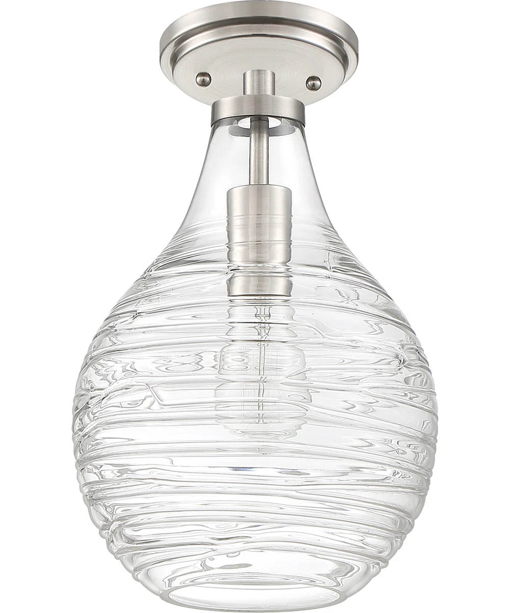 Genie 1-light Semi Flush Mount Brushed Nickel - Image 3
