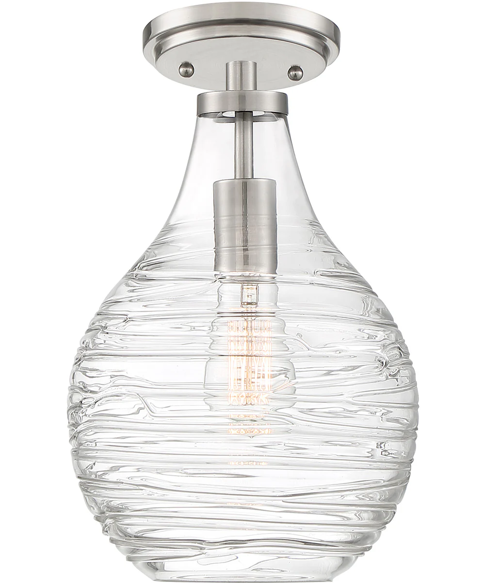 Genie 1-light Semi Flush Mount Brushed Nickel - Image 4