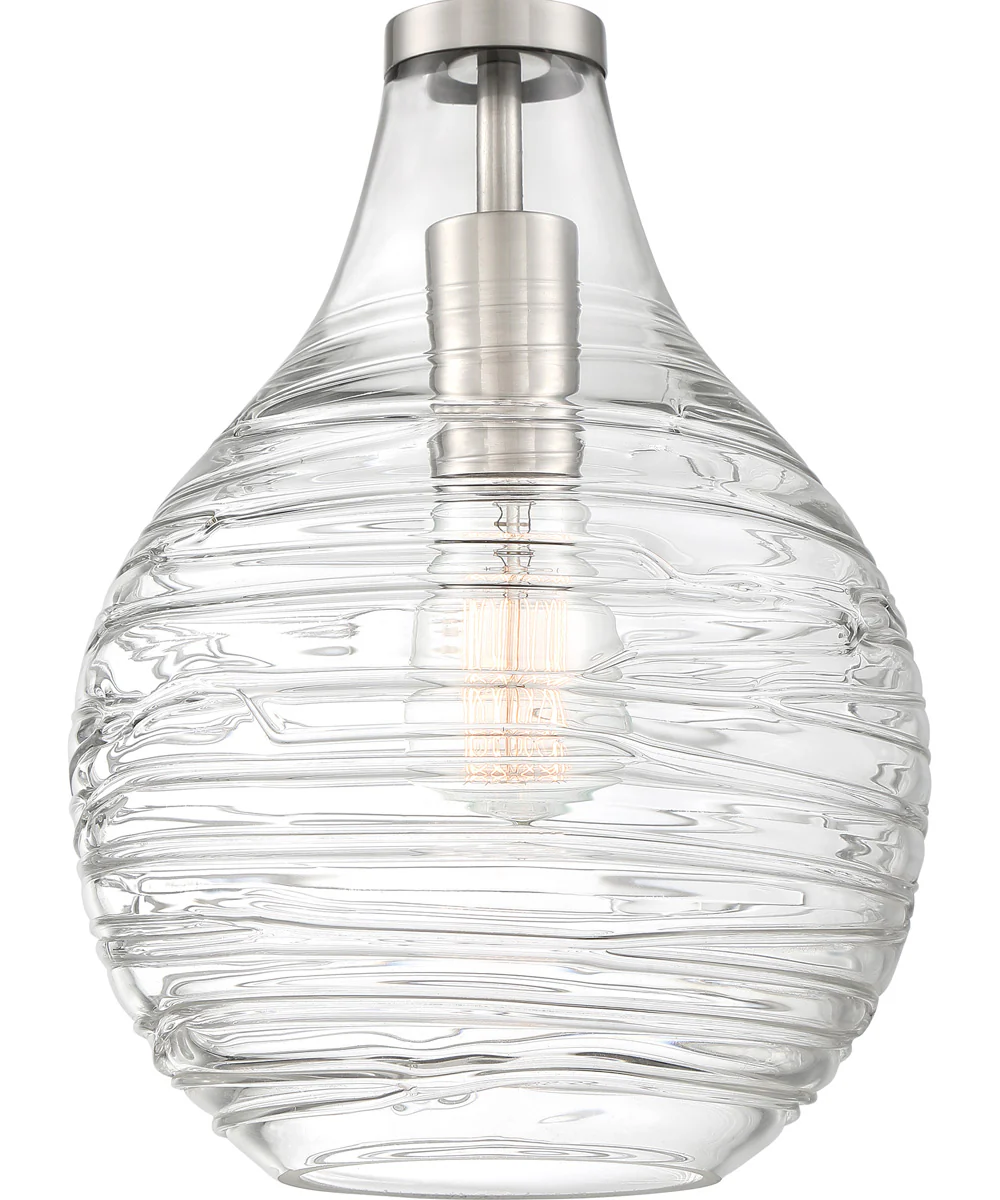 Genie 1-light Semi Flush Mount Brushed Nickel - Image 5