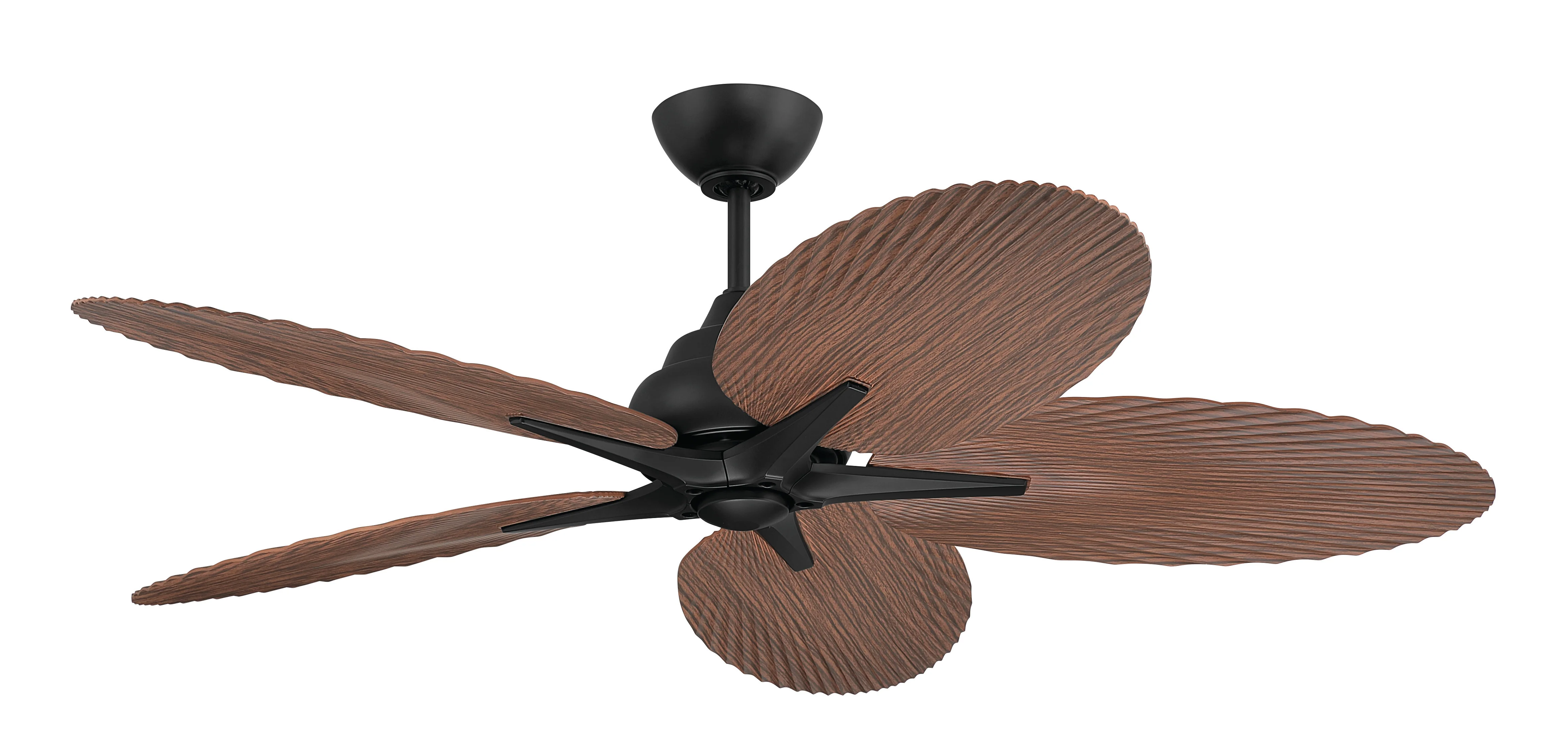 Getaway 52" 5-blade Outdoor Wet Rated Celing Fan Fan Flat Black