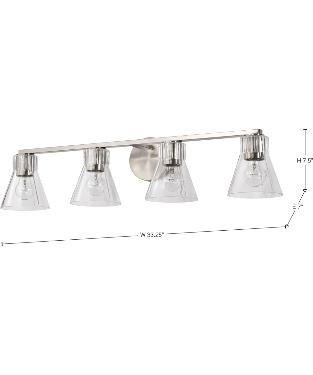 Gianna 4-Light Vanity & Wall Brushed Nickel - Image 13