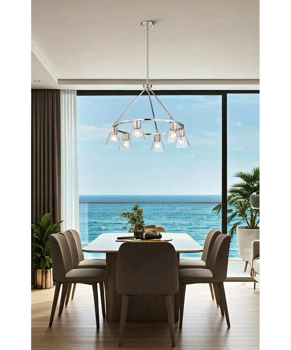 Gianna 6-Light Chandelier Brushed Nickel - Image 2