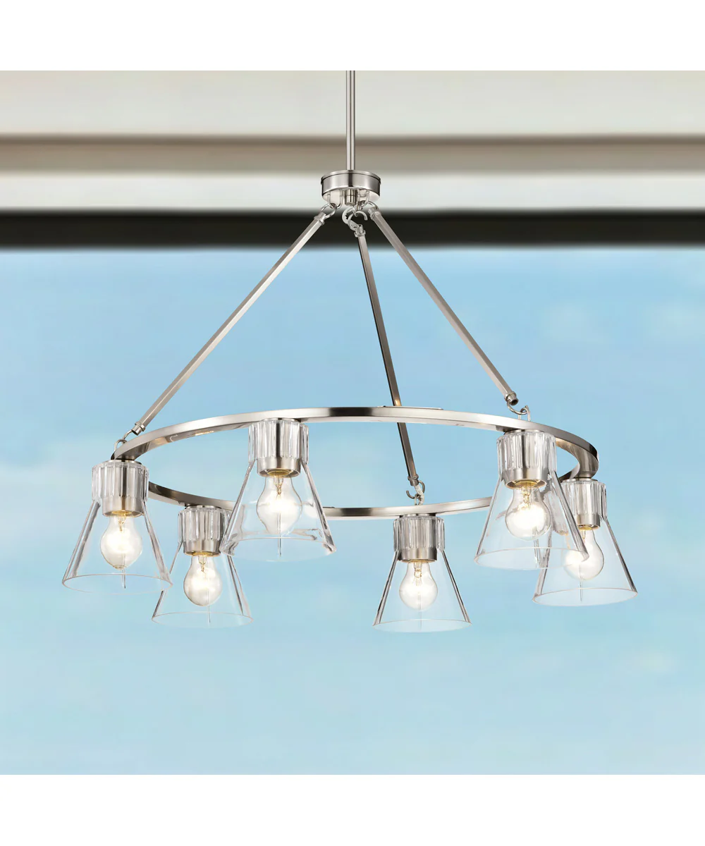 Gianna 6-Light Chandelier Brushed Nickel - Image 3