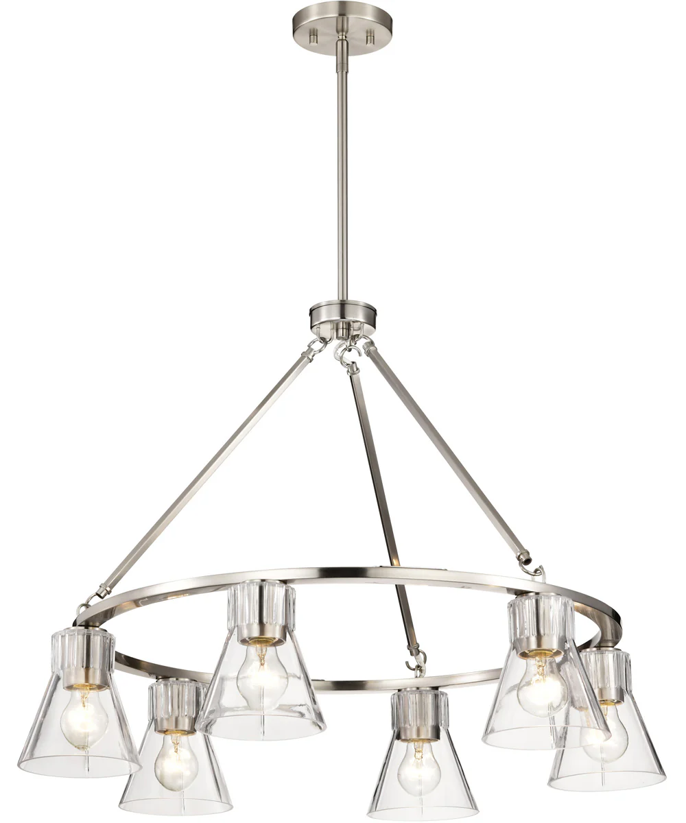 Gianna 6-Light Chandelier Brushed Nickel - Image 4
