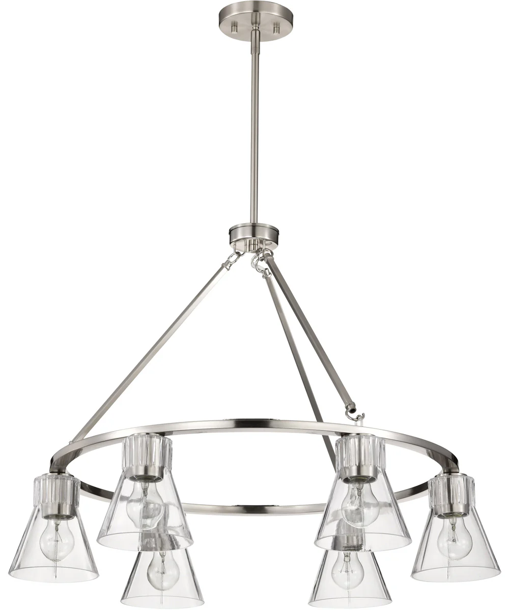 Gianna 6-Light Chandelier Brushed Nickel - Image 5