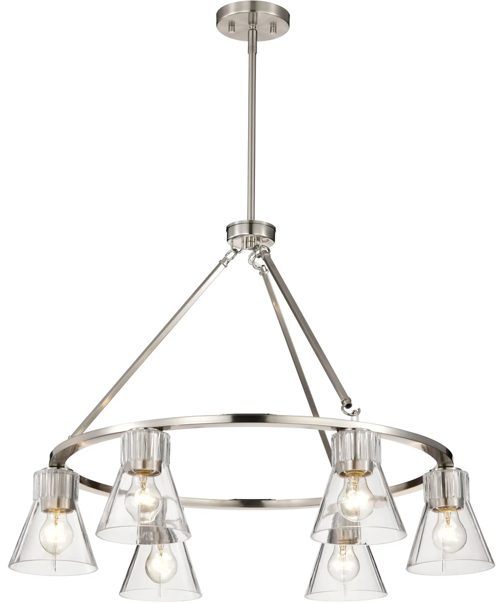 Gianna 6-Light Chandelier Brushed Nickel - Image 6