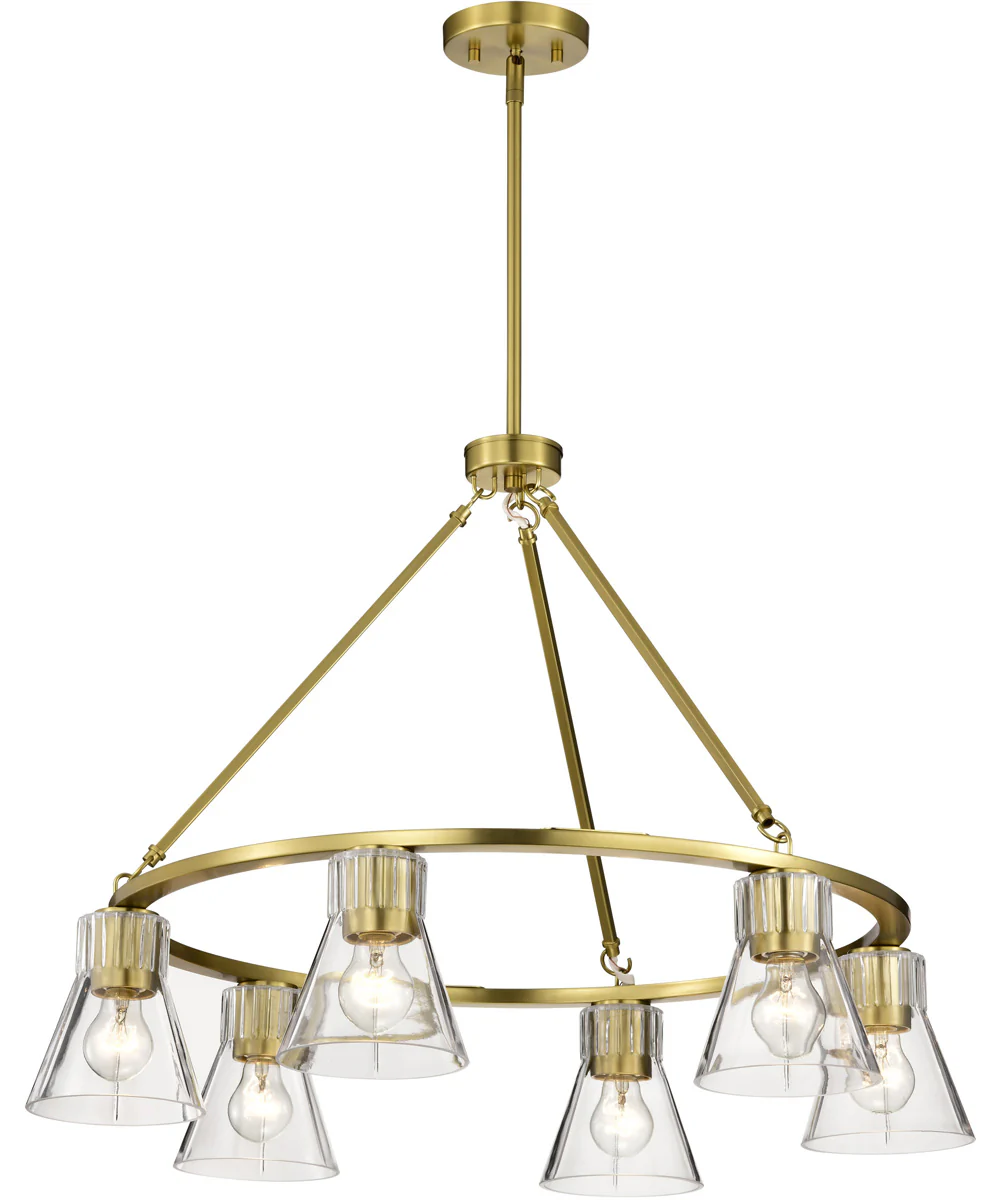 Gianna 6-Light Chandelier Vintage Brass - Image 4