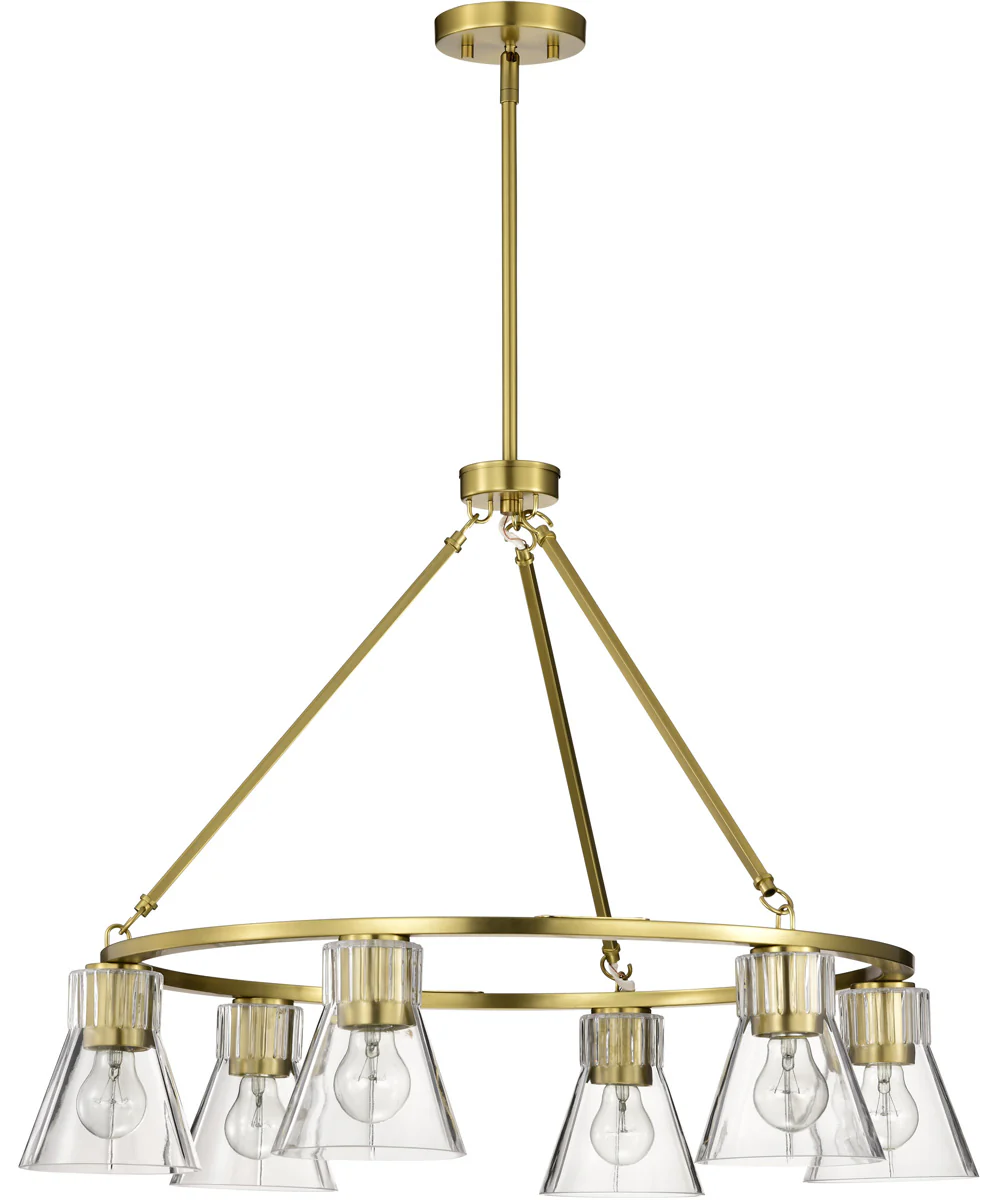 Gianna 6-Light Chandelier Vintage Brass - Image 5