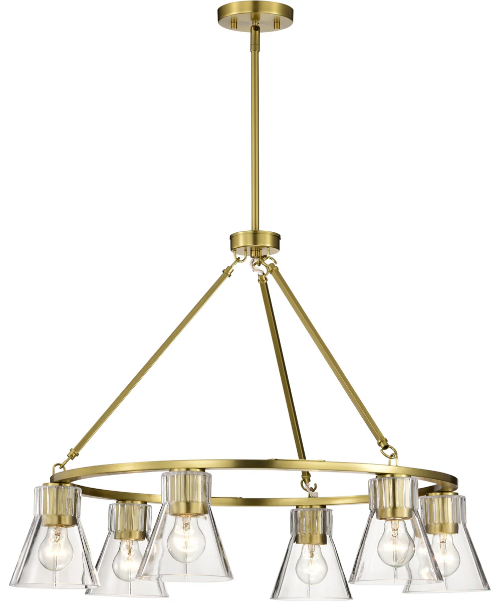Gianna 6-Light Chandelier Vintage Brass - Image 6