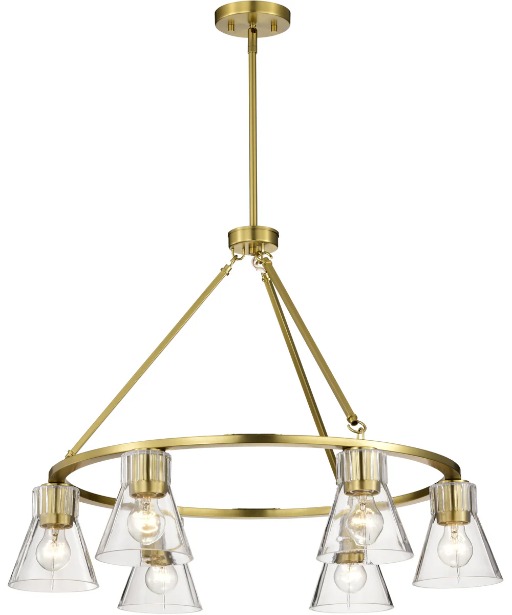 Gianna 6-Light Chandelier Vintage Brass - Image 8