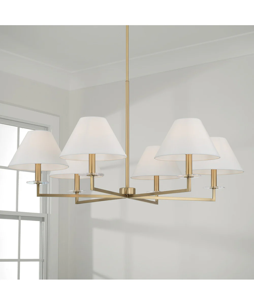 Gilda 6-Light Chandelier Aged Brass - Image 5