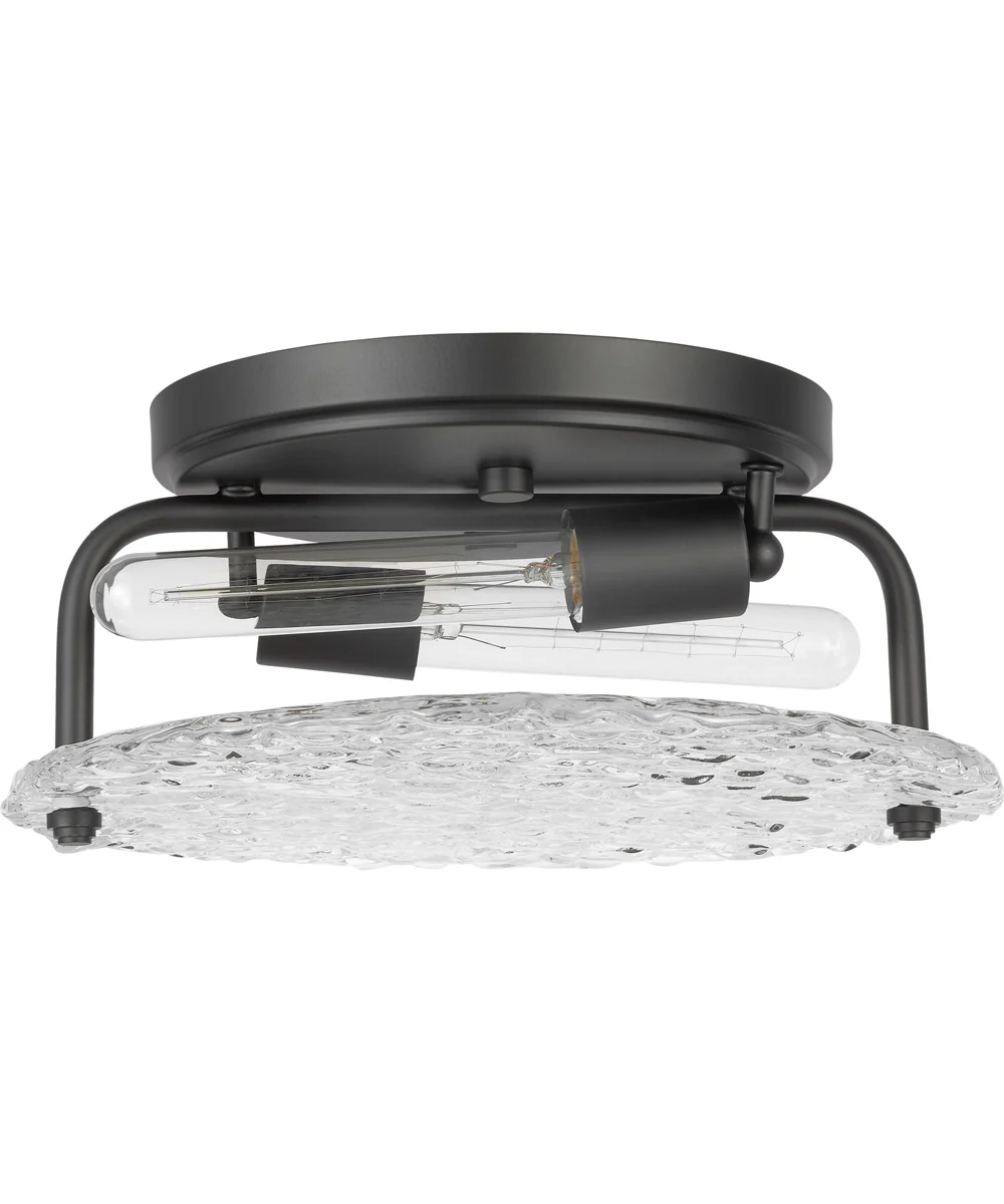 Glacier 2-Light Close-to-Ceiling Matte Black