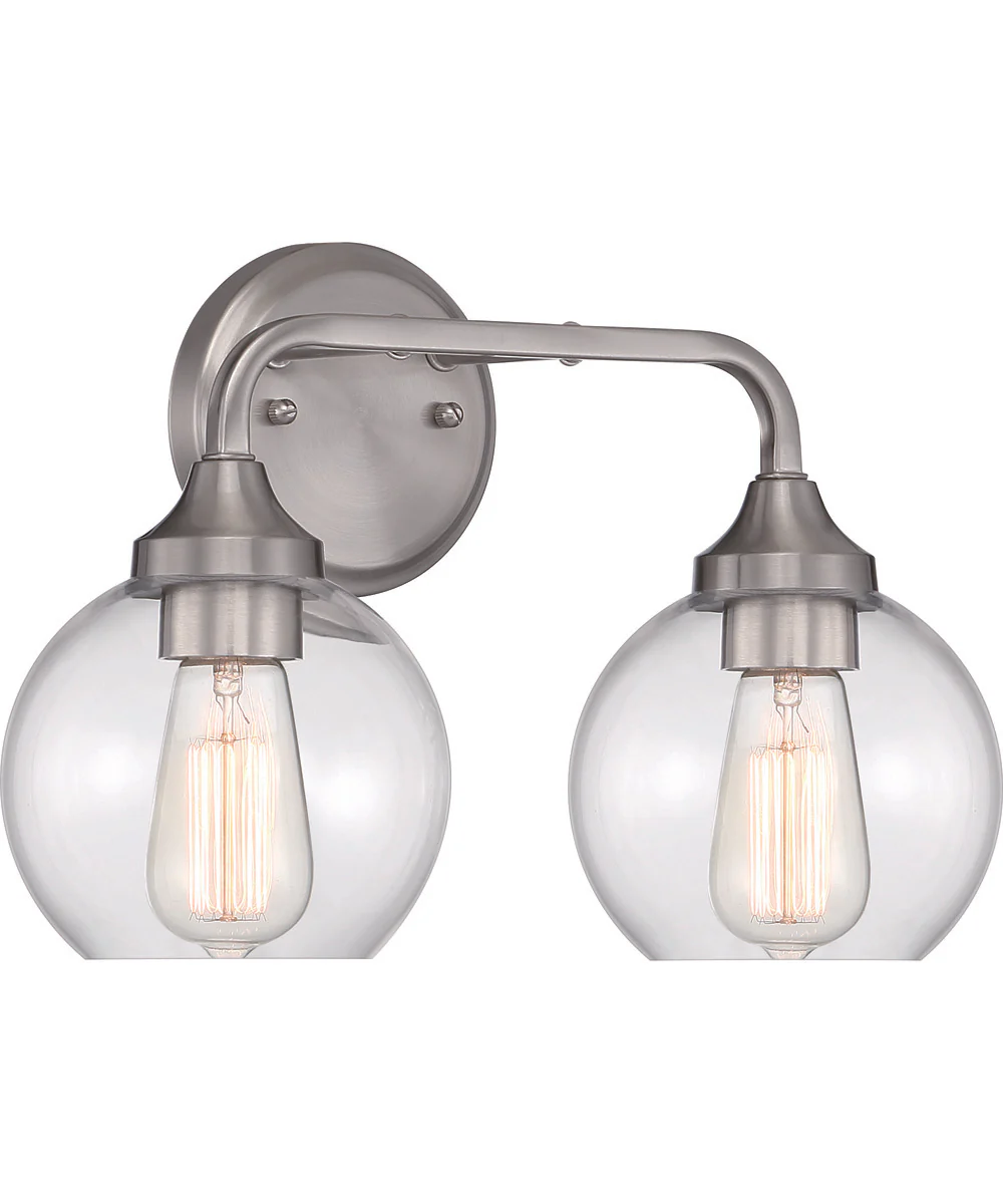 Glenda 2-Light Vanity Brushed Polished Nickel - Image 2