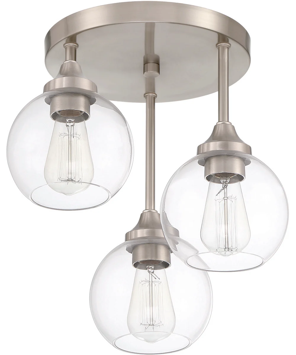 Glenda 3-Light Semi Flush Brushed Nickel - Image 3