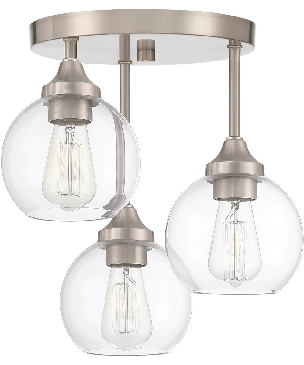 Glenda 3-Light Semi Flush Brushed Nickel - Image 4