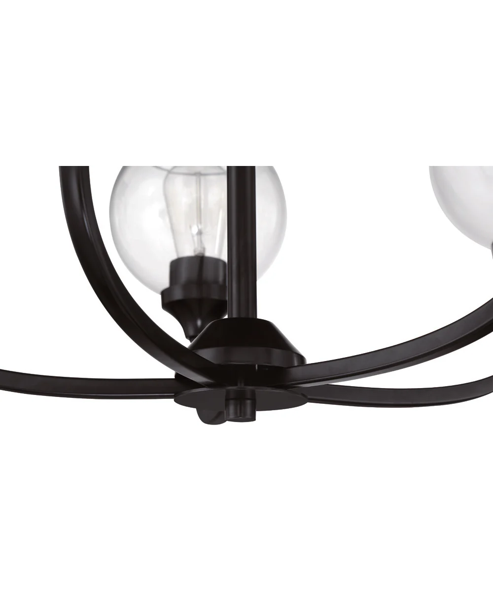 Glenda 5-Light Chandelier Flat Black - Image 5