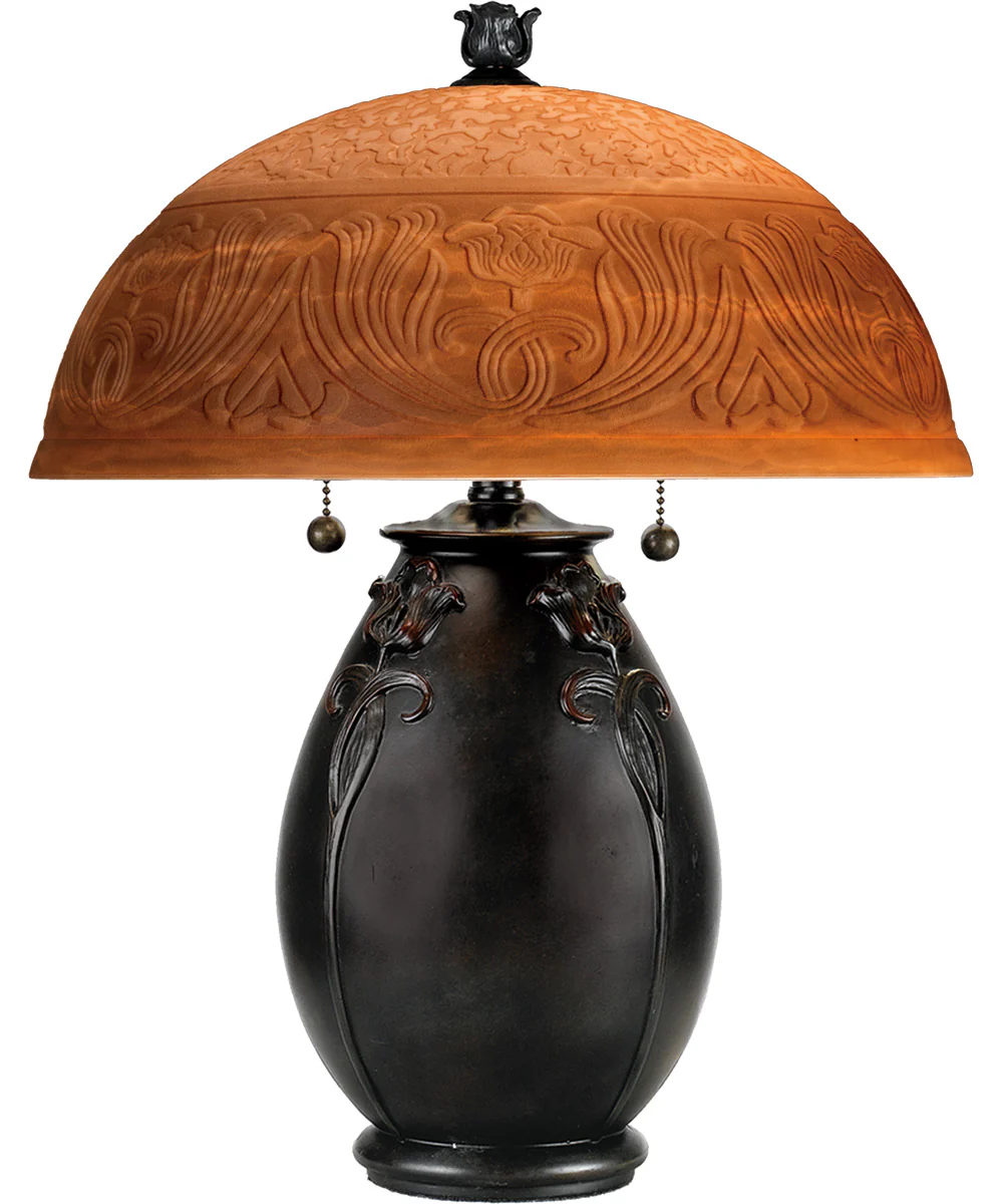 Glenhaven Small 2-light Table Lamp Teco Rossa - Image 2