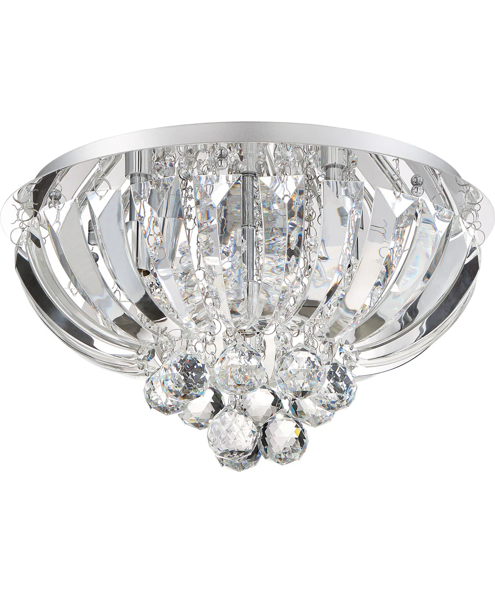 Glisten 5-light Flush Mount Polished Chrome - Image 3