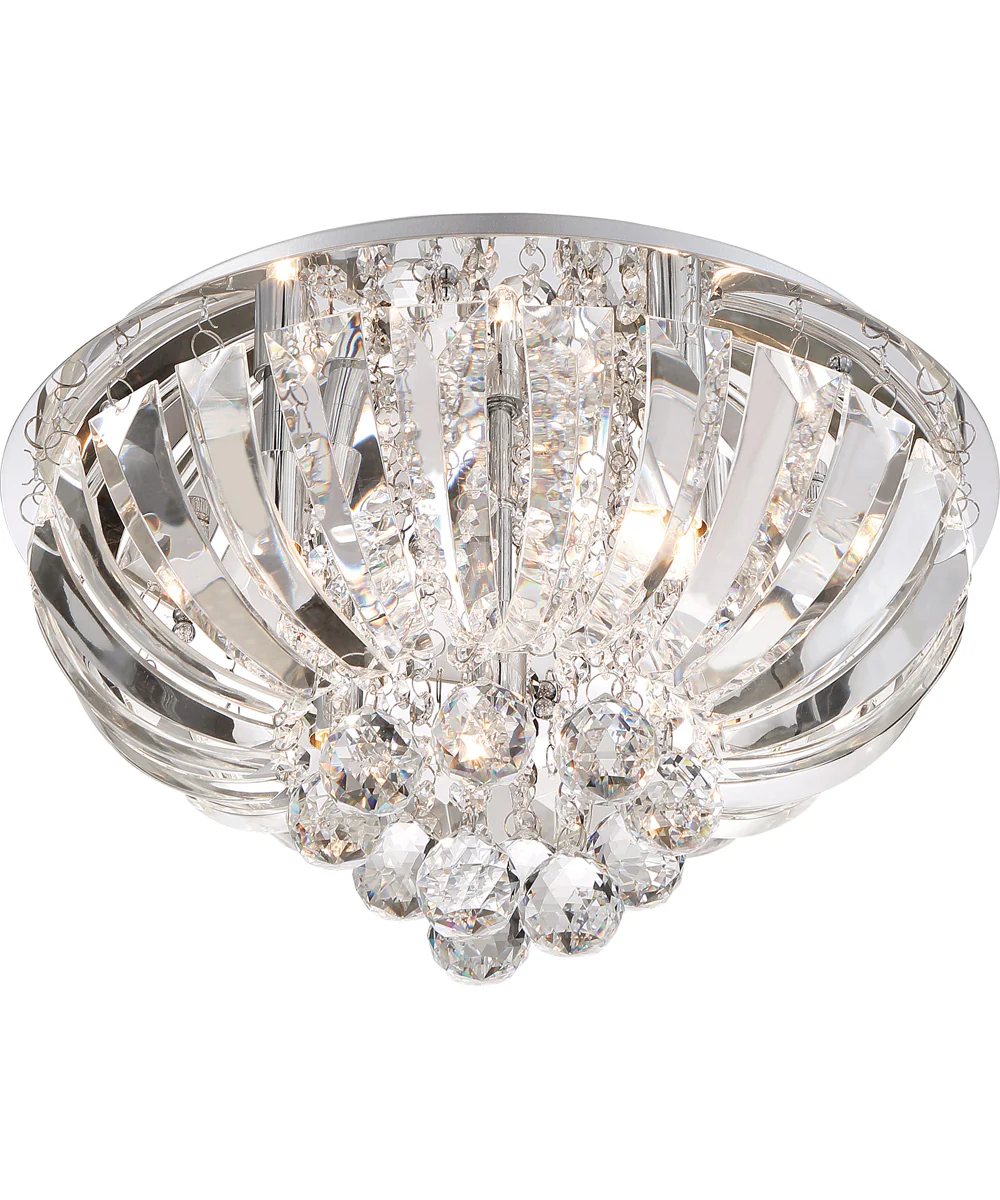 Glisten 5-light Flush Mount Polished Chrome - Image 4