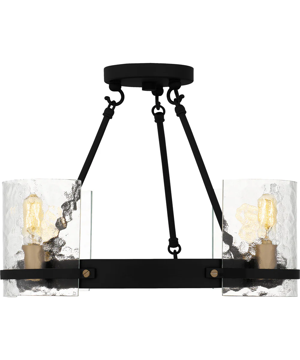 Gloucester Large 4-light Semi Flush Mount Matte Black - Image 3