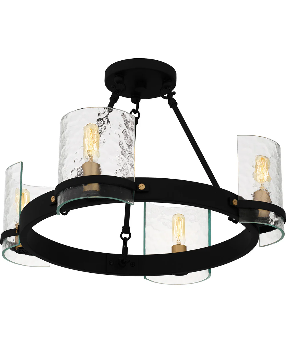 Gloucester Large 4-light Semi Flush Mount Matte Black - Image 4